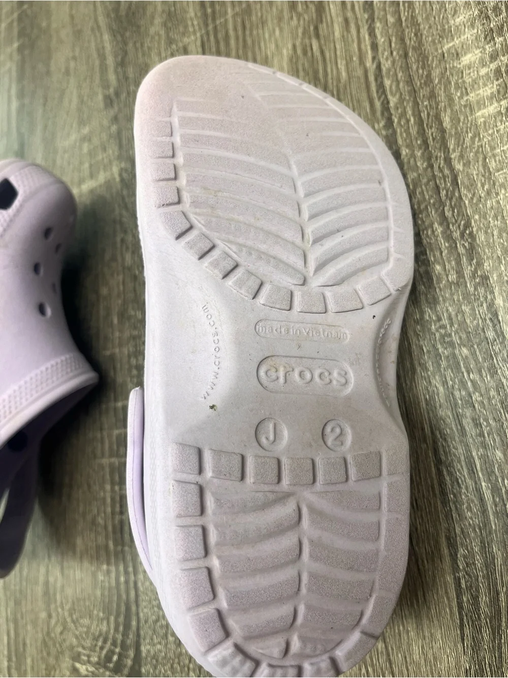 CROCS Kids Light Purple Slip-On Clogs with Heel Strap